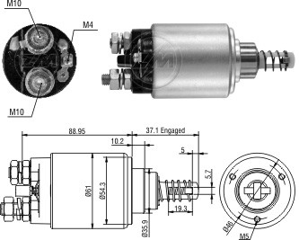 Solenoid electromotor ZM2639