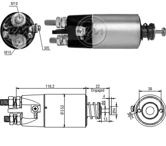 Solenoid electromotor ZM2897