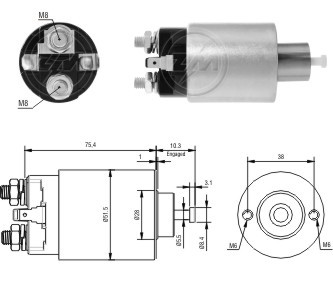 Solenoid electromotor ZM4993