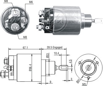 Solenoid electromotor ZM5473