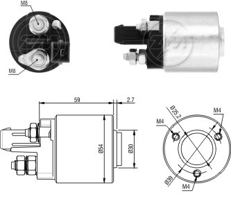 Solenoid electromotor ZM5492