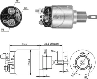 Solenoid electromotor ZM4973