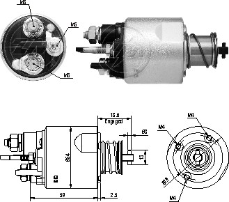 Solenoid electromotor ZM5494