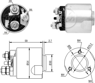 Solenoid electromotor ZM5495