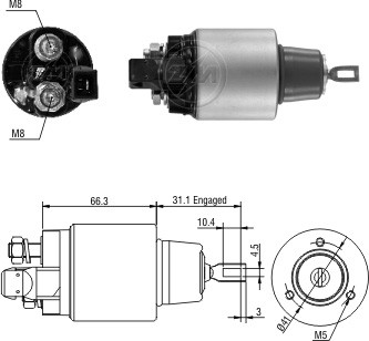 Solenoid electromotor ZM5972