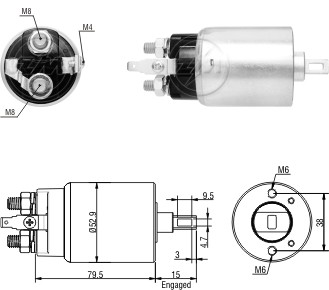 Solenoid electromotor ZM5981