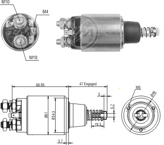 Solenoid electromotor ZM6640