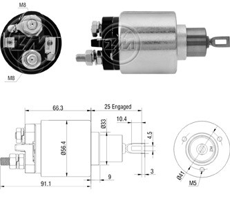 Solenoid electromotor ZM6773