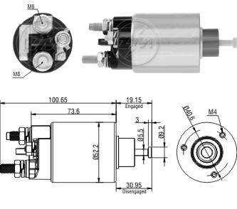 Solenoid electromotor ZM6860