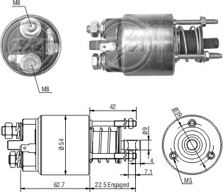 Solenoid electromotor ZM7395