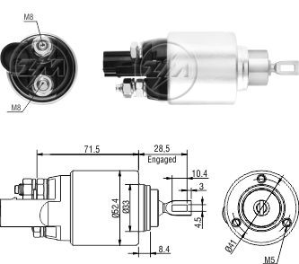 Solenoid electromotor ZM8381