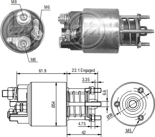 Solenoid electromotor ZM8395