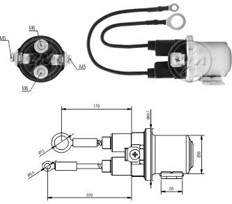 Solenoid electromotor ZM8408