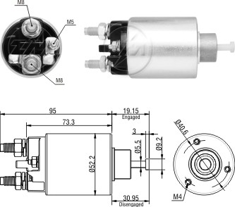 Solenoid electromotor ZM8860