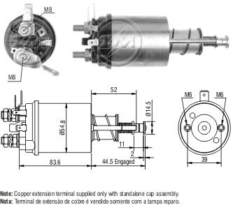 Solenoid electromotor ZM612