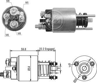 Solenoid electromotor ZM3396