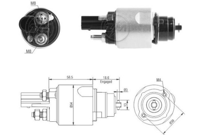 Solenoid electromotor ZM3498