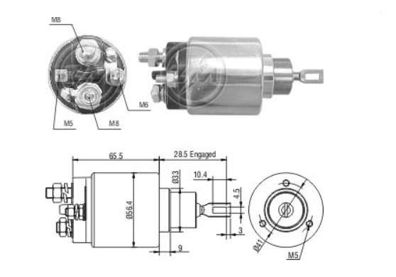 Solenoid electromotor ZM1475