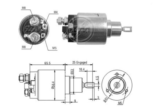 Solenoid electromotor ZM1474