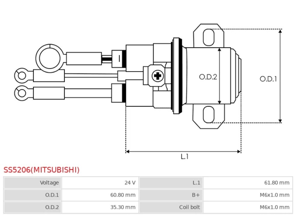 Solenoid electromotor SS5206(MITSUBISHI) SS5206(MITSUBISHI)(3).jpg